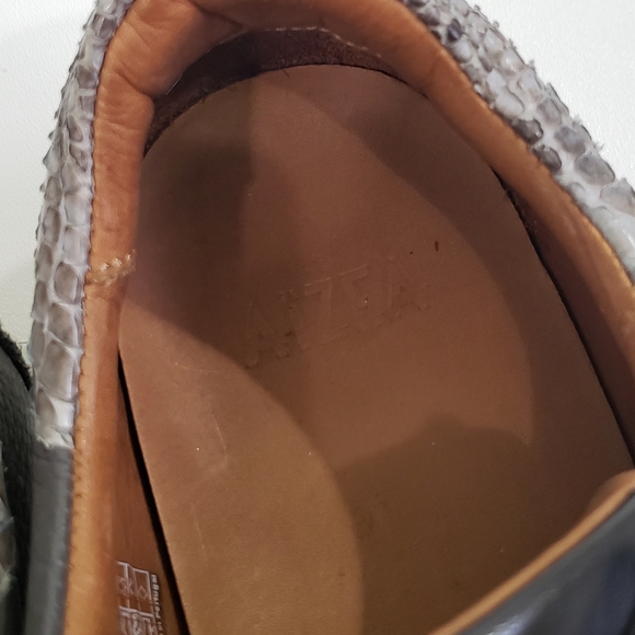 Aizea Jon Grained Leather Python Sneakers 43 - Picture 7 of 8